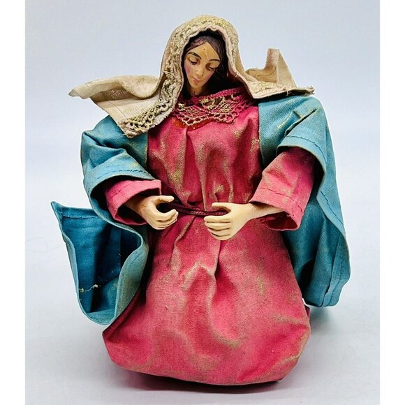 Fabric Mache Nativity Holy Family Baby Jesus Mary Joseph Home for the Holidays - Picture 3 of 16